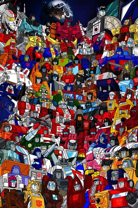 Transformers G1 Roster Poster Just About Every Autobot From The Tv