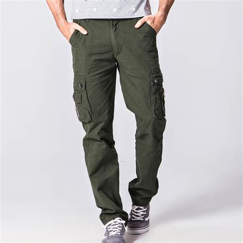 High Quality Mens Cargo Pants 2016 New Spring Brand Cotton100 Multi