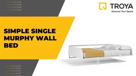 Troya Simple Single Murphy Wall Bed Multimo YouTube