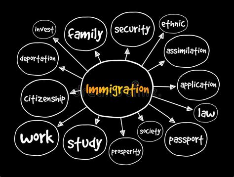 immigration mind map concept for presentations and reports stock illustration illustration of