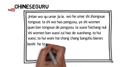 Chinese For Beginners Hsk 1 Practice Paragraph Chineseguru Youtube