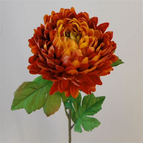 artificial chrysanthemums orange 57cm artificial flowers