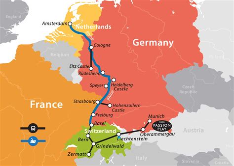 Rhine River Cruise Germany Map United States Map