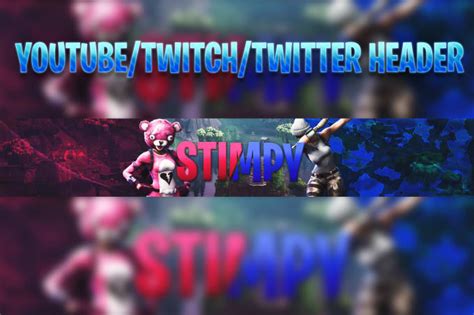 Design Youtube And Twitch Fortnite Banners Overlay And Icons By Stimpy