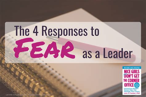 The 4 Responses To Fear As A Leader Laconte Consulting