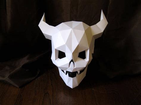 Halloween Mask Patterns Four In One Make Your Own Devil Etsy