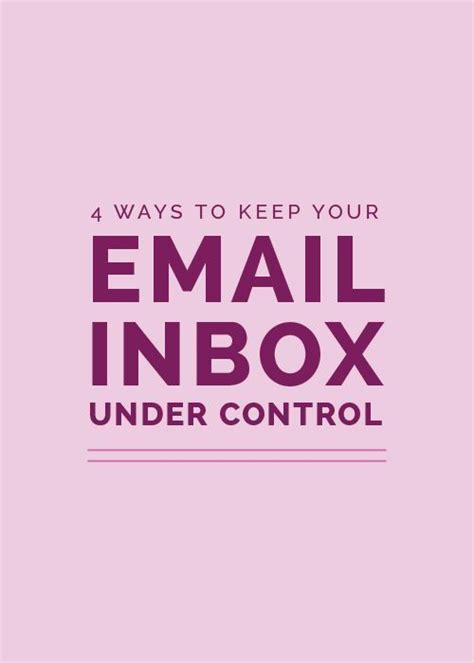 Drowning In Emails I Have 4 Simple Ways To Keep Your Inbox Under