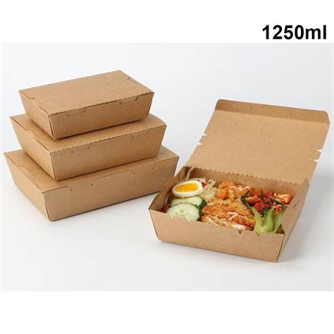 1250ml Kraft Paper Food Box At Rs 89piece Kraft Paper Food Box In