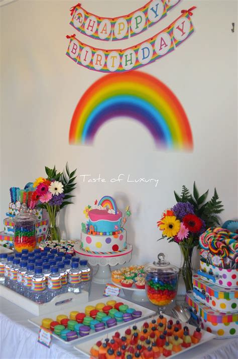 Rainbow Party Table The Rainbow Party For Mias 2nd Birthd Flickr