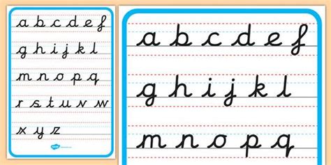 Cursive Alphabet Letter Formation Poster Letter Formation Cursive