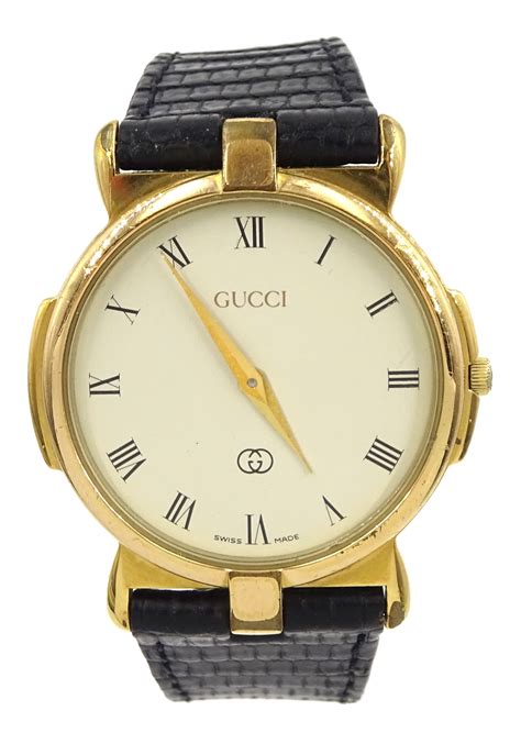 Gucci Gentlemans Gold Plated And Stainless Steel Wristwatch Model No