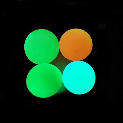 8 Pcs Glow In The Dark Ceiling Balls Stress Relief Sticky Balls