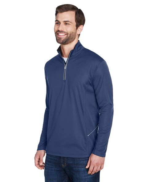 Ultraclub Mens Cool And Dry Sport Quarter Zip Pullover Alphabroder