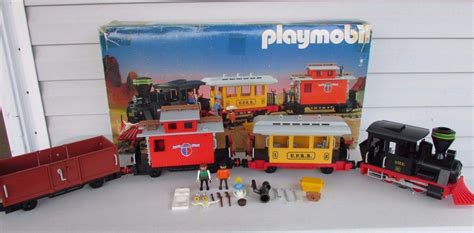 Vintage Playmobil 1988 Western Train Set Lgb Steam Locomotive 3958 West