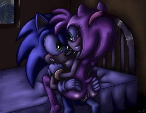 Rule 34 Amy Rose Anthro Ass Bed Blue Hair Bluechika Female Green Eyes