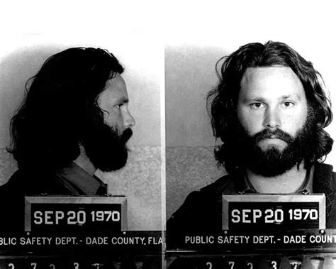 1970 Jim Morrison Mugshot Glossy 8x10 Photo The Doors Singer Print