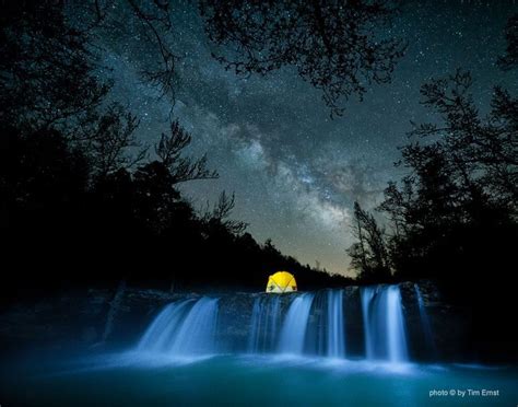 Falling Water Falls And The Milky Way Ozark National