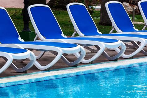 Blue Lounge Chairs Stock Photo Image Of Chaise Floor 31343168