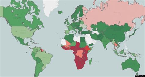 hiv rates around the world