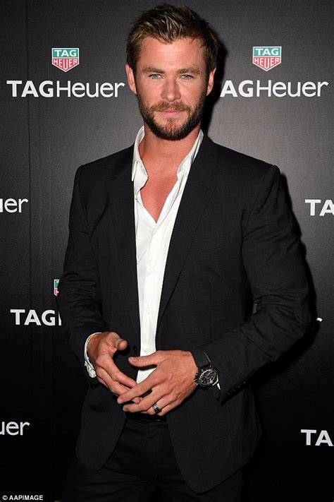 chris hemsworth talks about his career at the tag heuer party in sydney daily mail online