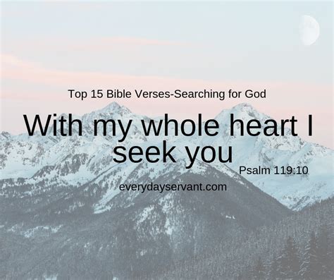 Top 15 Bible Verses Searching For God Everyday Servant