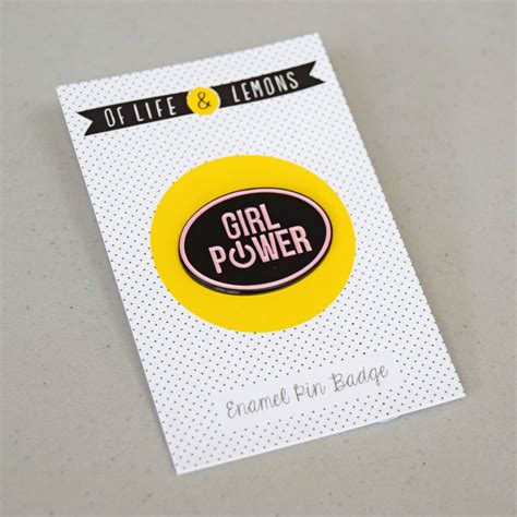Girl Power Enamel Pin Badge By Of Life And Lemons