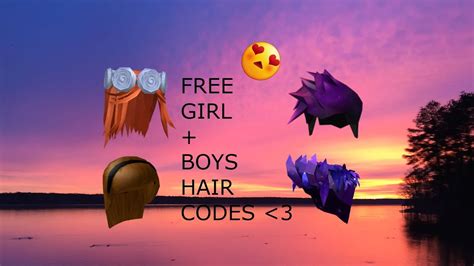 Free Roblox Hair Codes Youtube