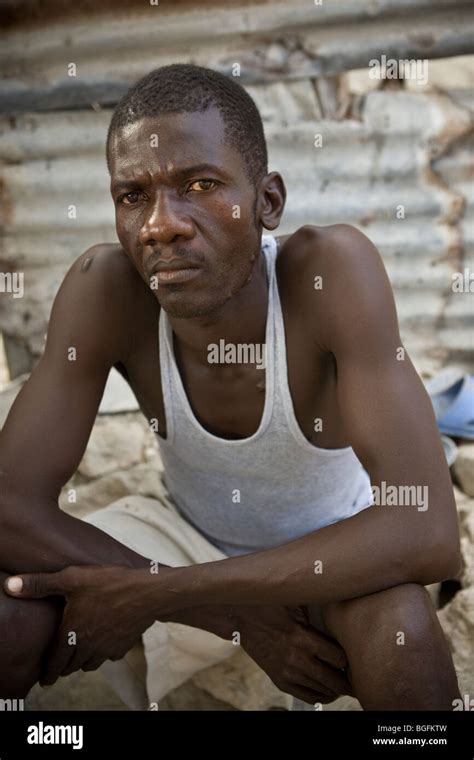 A Man In Gonaives Artibonite Department Haiti Stock Photo Alamy