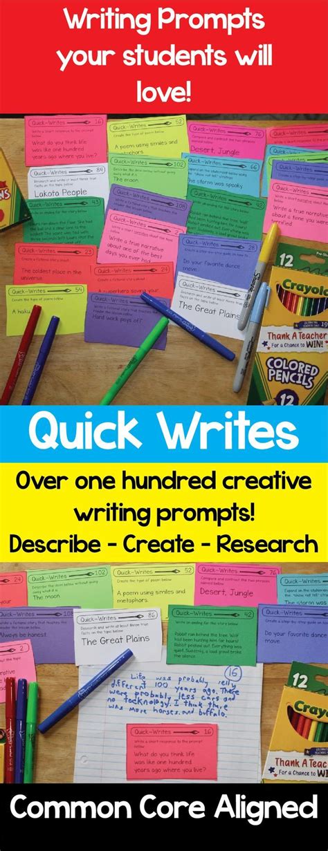 Writing Prompts 112 Fun Prompts For Creative And Informational Writing Informational Writing