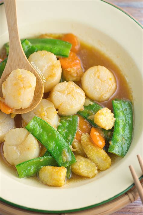 Stir Fry Scallop With Vegetables Recipe Vegetable