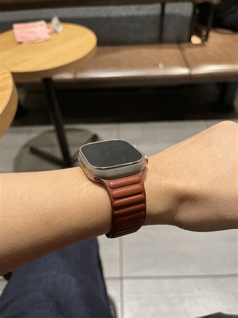 Apple Watch Ultra With Apple Leather Band Rapplewatch