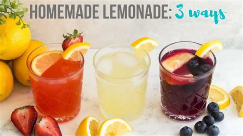 how to make homemade lemonade 3 flavors the recipe rebel youtube