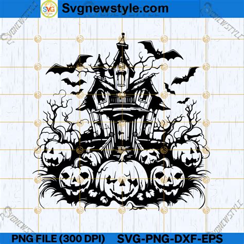 Halloween Haunted House Svg Spooky Haunted House Svg Png
