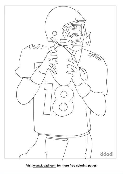 Free Peyton Manning Coloring Page Coloring Page Printables Kidadl