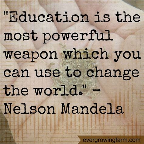 Education Is The Most Powerful Weapon Which You Can Use To Change The