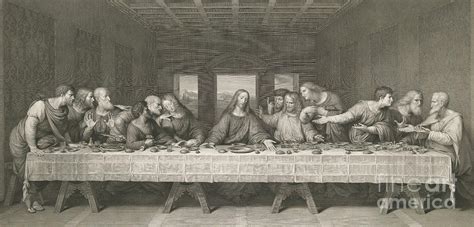 The Last Supper Engraving Drawing By Leonardo Da Vinci Fine Art America