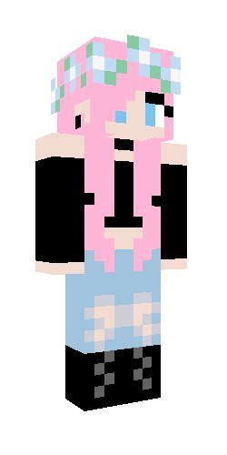 Pink Hair Girl Minecraft Girl Skins Minecraft Skins Cute Minecraft