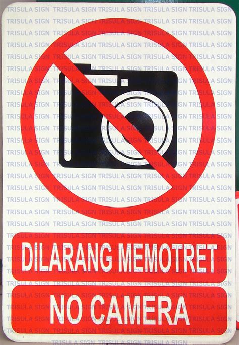 Rambu Dilarang Memotret ~ Jual Rambu Safety Sign