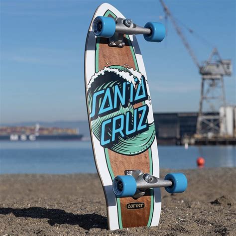 Wave Dot Cut Back Surf Skate Carver X Santa Cruz Skateboards Atelier