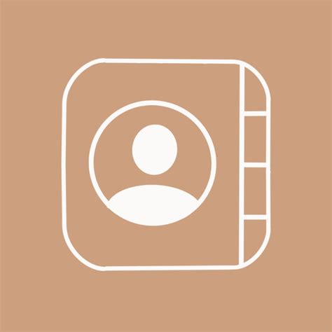 “contacts” App Icon Brown Aesthetic App Icon Ios App Icon Design