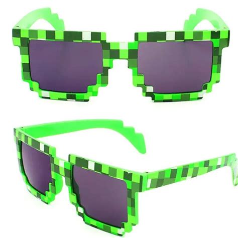 Deal With It Minecraft Glasses 8 Bit Pixel Women Men Sunglasses Female Male Mosaic Sun Glasses
