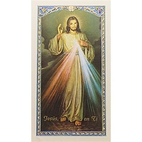 La Coronilla De La Divina Misericordia The Divine Mercy Chaplet Spanish Prayer Card The