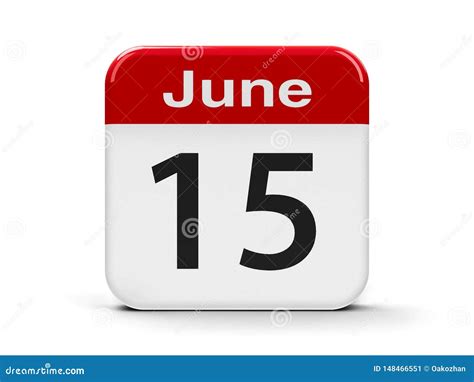 15th June Calendar Stock Illustration Illustration Of Fifteen 148466551