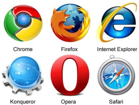 Most Browser Logos And Icons Are Round And Contain Blue Except Opera