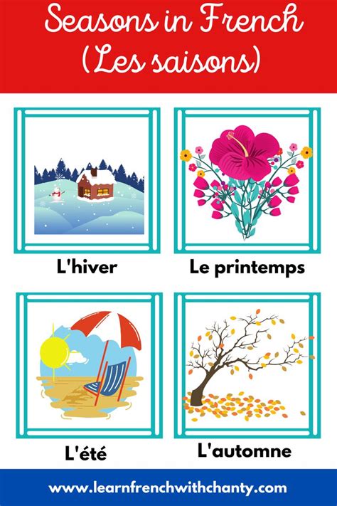 Seasons In French Les Saisons Video In 2021 French Expressions