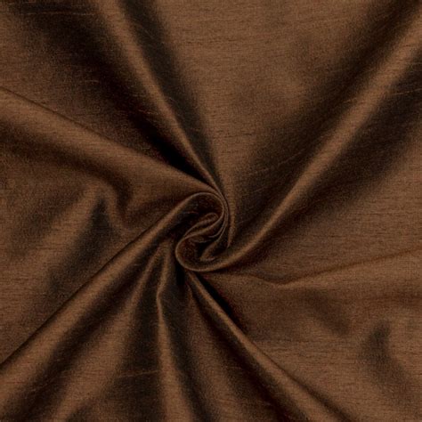 Dark Chocolate Art Silk Fabric By The Yard Faux Silk Curtain Etsy