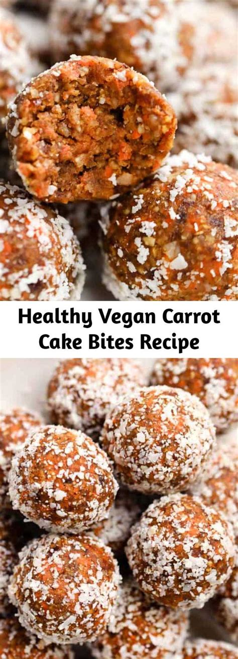 Healthy Vegan Carrot Cake Bites Recipe Mom Secret Ingrediets