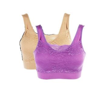 Rhonda Shear Pack Lace Overlay Bra Set Purple And Nude Xl My XXX Hot Girl