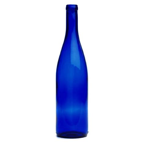 750 Ml Cobalt Blue Wine Bottles Cork Finish