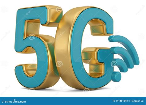 5g Wireless Network Icon On White Background 3d Illustration Stock